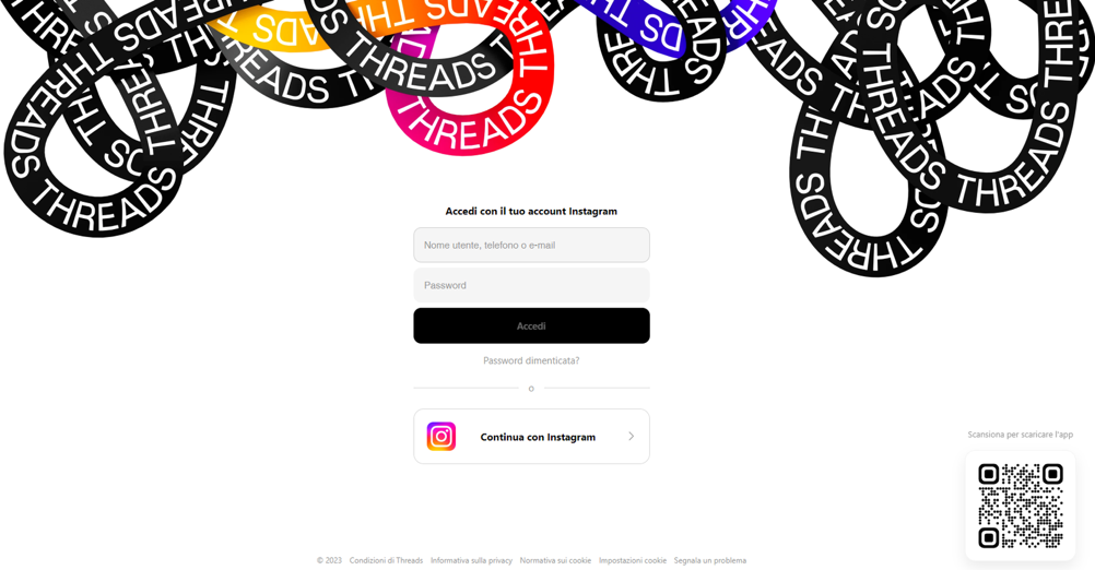 threads l'app di mircroblogging
